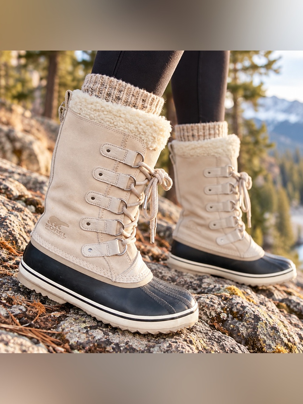 Sorel NL4548-920 Winter Boots Women’s Size 9 Waterproof Shearling Fur EUC